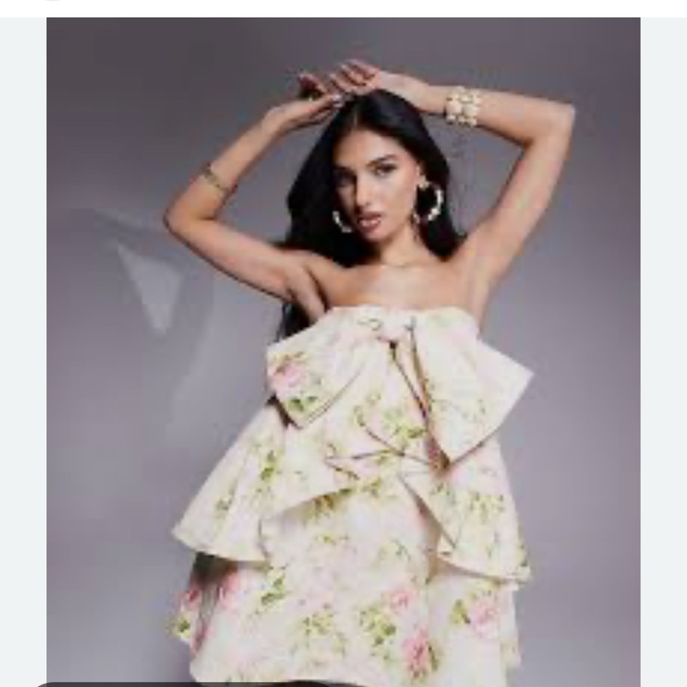 PRICE DROP! ASOS Floral Strapless Mini Dress